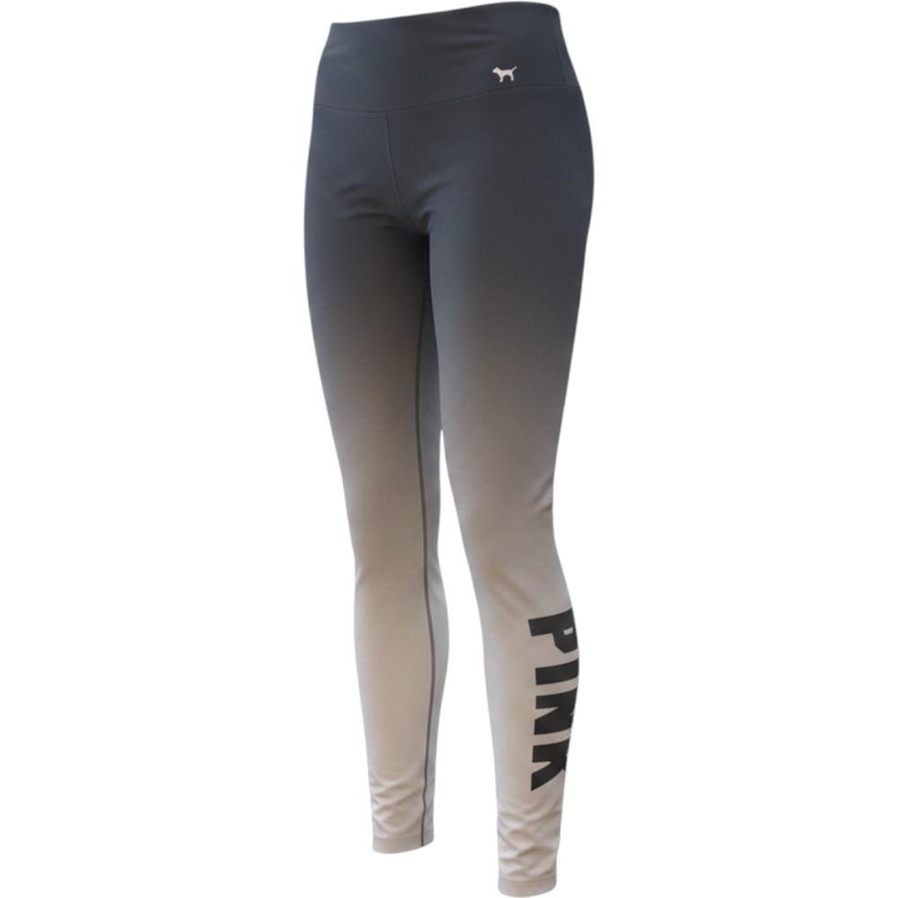 PINK Victoria's Secret Leggings Womens XS Gray Black Ombre Athleisure Yoga Pants